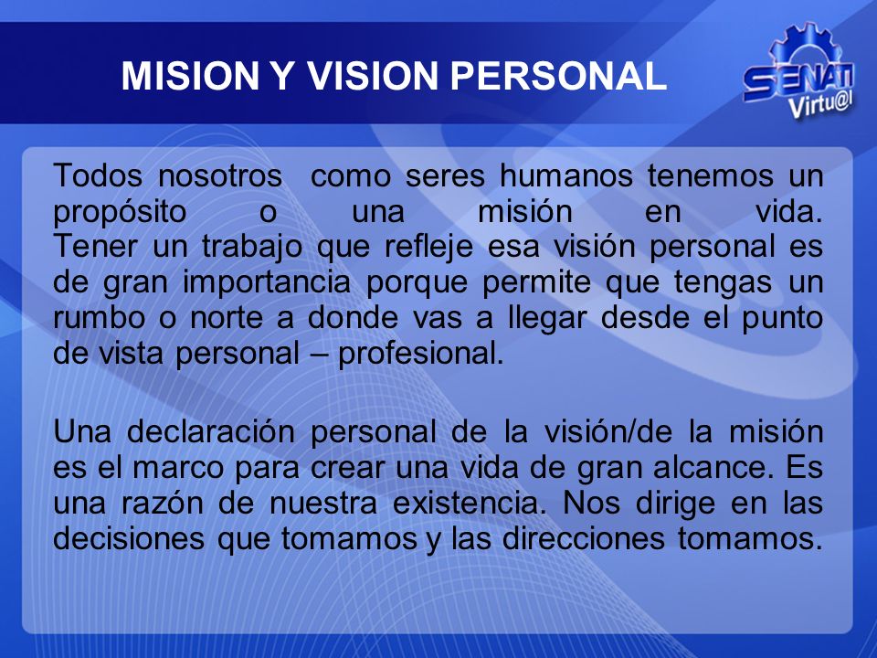 Ejemplos De Misión Y Visión Personal Y Profesional Nuevo Ejemplo